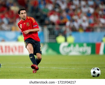 Wien, AUSTRIA - June 22, 2008: 
Xavi In Action 
During The UEFA Euro 2008 
Spain V Italy At Ernst Happel Stadion. 
