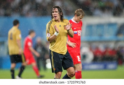 Wien, AUSTRIA - June 26, 2008: 
Carles Puyol Reacts 
During The UEFA Euro 2008 
Russia V Spain At Ernst Happel Stadion. 
