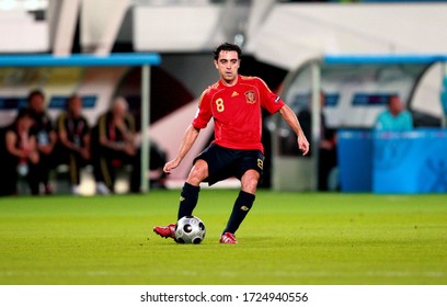 Wien, AUSTRIA - June 29, 2008: 
Xavi In Action 
During The UEFA Euro 2008 Final Match 
Germany V Spain At Ernst Happel Stadion. 
