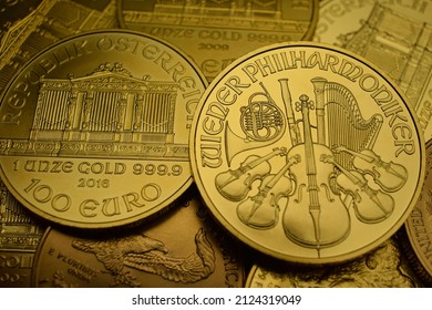 Wiener Philharmoniker Gold Coin 1 oz, Vienna Philharmonic, Investment gold coin, 100 euro, Austria