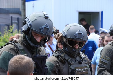 WIESBADEN, GERMANY - 12. JUNE 2022: Special Task Force (SEK, Special Unit) Of The Hessian Police.