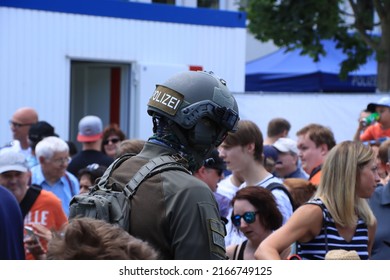 WIESBADEN, GERMANY - 12. JUNE 2022: Special Task Force (SEK, Special Unit) Of The Hessian Police.