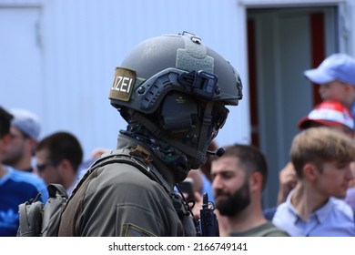 WIESBADEN, GERMANY - 12. JUNE 2022: Special Task Force (SEK, Special Unit) Of The Hessian Police.