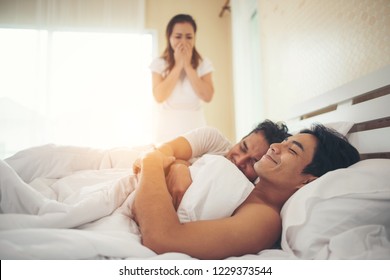 Wife Found Her Husband In Bed With Another Guy, He's Gay