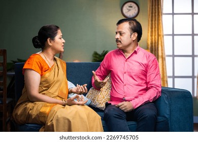 Wife got angry while arguing with husband at home - concept of relationship problems, conflict and unhappy relationship. - Powered by Shutterstock