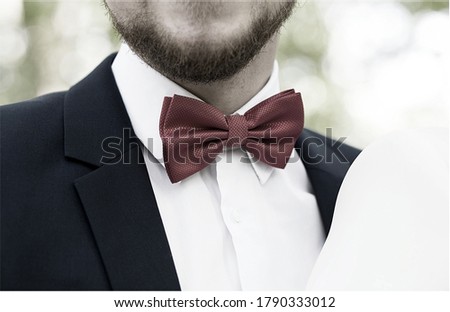 Similar – Man in suit wearing a bowtie