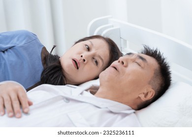 Wife unable to sleep due to husband's loud snoring