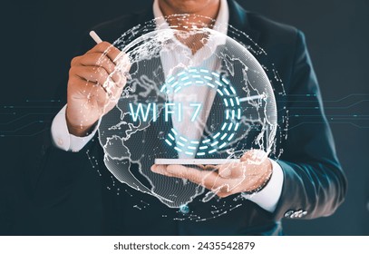 Wifi 7 future technology network connection digital information wireless transmission technology
