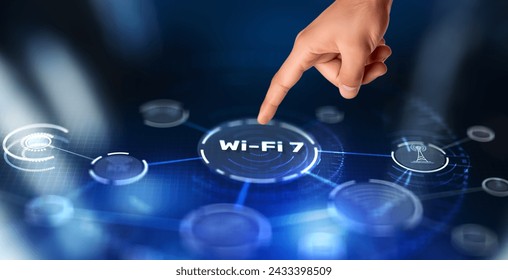 Wi-Fi 7 Next Generation Networking Communication. Reaching new levels of performance.