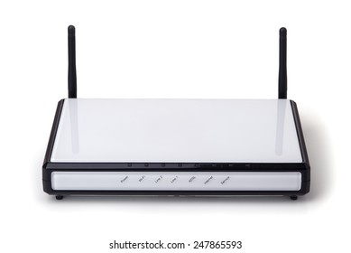 Wi-fi modem isolated on white background.