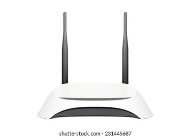 Wifi Router Isolated On White.