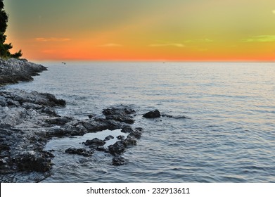 Wild Beach In Pula, Croatia, Europe