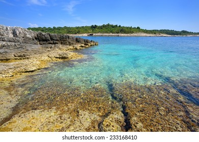 Wild Beach In Pula, Croatia, Europe