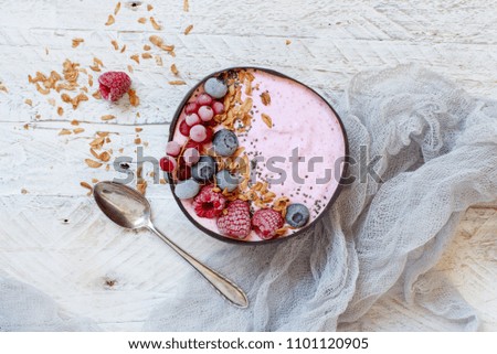 Similar – Image, Stock Photo Wild berries smoothie bowls