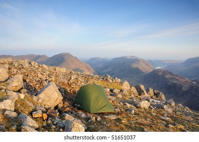 Wild Camping On Great Gable, English Lake District