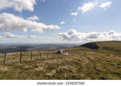 A Wild Camping Tent In The Mountains Of Wales UK Cadair Berwyn