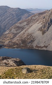 A Wild Camping Tent In The Mountains Of Wales UK Snowdonia