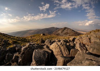 A Wild Camping Tent In The Mountains Of Wales UK Snowdonia