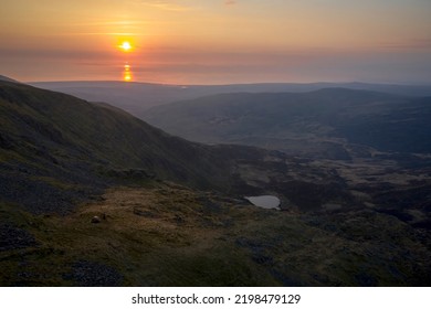 A Wild Camping Tent In The Mountains Of Wales UK Snowdonia