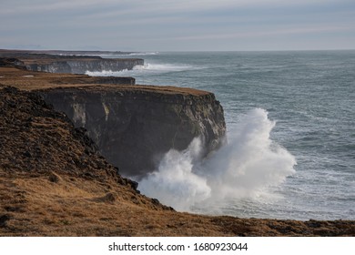 Wild Cliffs Coast With High Waves On The Peninsula Of Snæfellsnes Iceland 