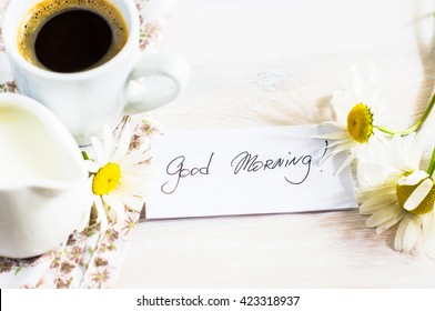 Wild Daisy Flowers Cup Coffee Good Stock Photo 423318937 | Shutterstock