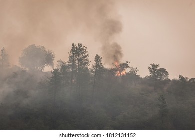 Wild Fires Near Highway 62 In Eagle Point Oregon, September 9 2020