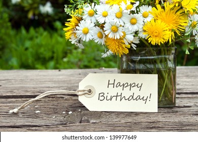 wild flowers with birthday card/wild flowers/birthday