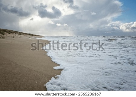 Similar – Image, Stock Photo Baltic Sea waves break motionless on the stony beach