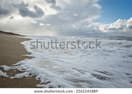 Similar – Image, Stock Photo Baltic Sea waves break motionless on the stony beach