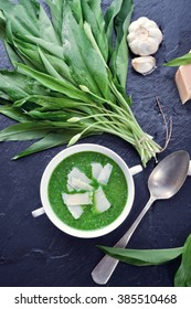 Wild Garlic Soup With Parmesan