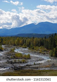 Wild Horse River And Mountains, Cranbrook, Bc, Canada