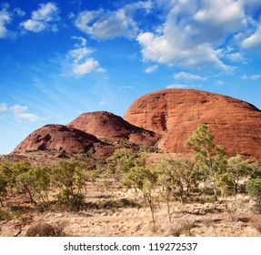 Wild Landscape In The Australian Outback, Northern Territory.