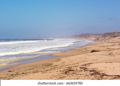 Wild Ocean In The Del Monte Beach, Monterey, USA