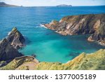 The wild and rugged coast of county Kerry in Ireland. 