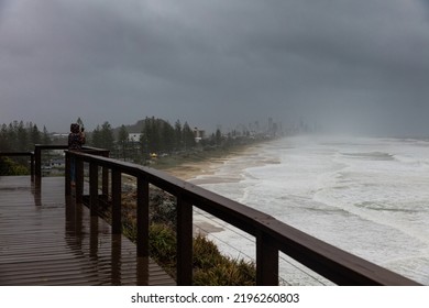 Wild Stoms Lashing The Gold Coast During A Wet La Nina Season, Queensland, Australia