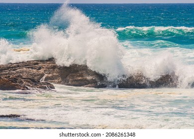 Wild Surf Seascape At Bermagui In The Eurobadalla Shire On The South Coast Of NSW, Australia.