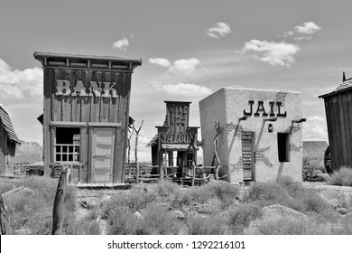 A Wild West Bank, Saloon And Jail In The Desert Of Virgin Utah