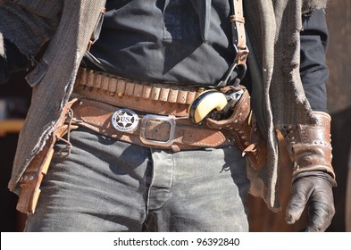 Wild West Cowboy With Holster And Revolver