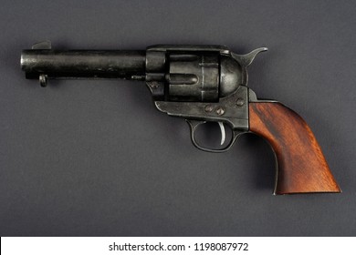 Wild West Revolver - Colt Single Action Army On Black Background