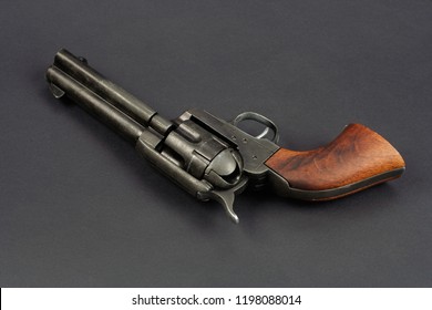 Wild West Revolver - Colt Single Action Army On Black Background