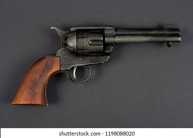 Wild West Revolver - Colt Single Action Army On Black Background