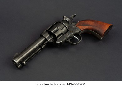 Wild West Revolver - Colt Single Action Army On Black Background