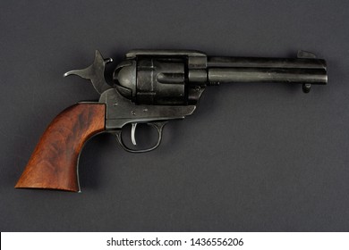 Wild West Revolver - Colt Single Action Army On Black Background