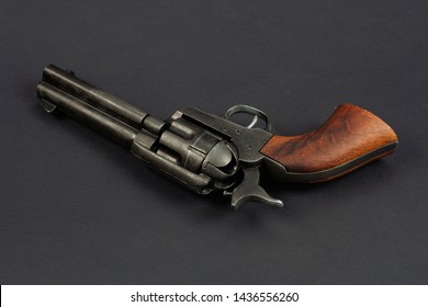 Wild West Revolver - Colt Single Action Army On Black Background