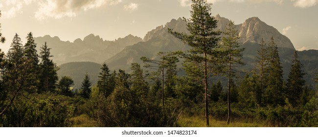 Wilder Kaiser Panoramic by Sunset - Shutterstock ID 1474823174