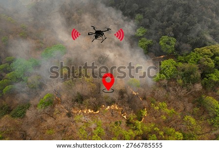 Wildfire drones is detect and send coordinate to firefighter team.