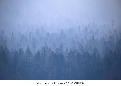 Wildfire Smoke In Southern Oregon From Near By Forest Fires