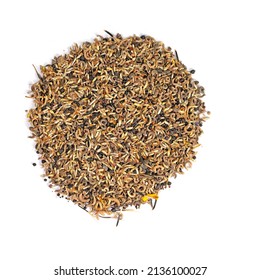 Wildflower Seeds Against White Background