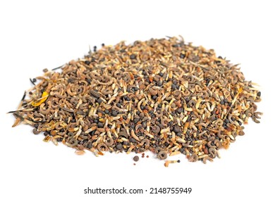 Wildflower Seeds Against White Background