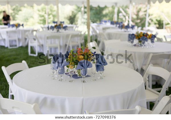 Wildflower Wedding Centerpieces Black Eyed Susans Stock Photo